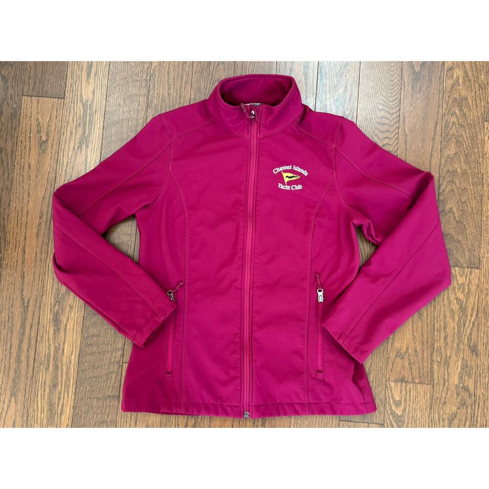 Channel Islands Yacht Club Fleece Lined Zip Up Jacket – Magenta – Small‎